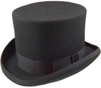 Major Wear Wool Felt Top Hat Black