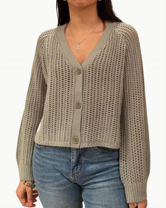 Sablyn Yasmeen Slouchy Cardigan In Eucalyptus