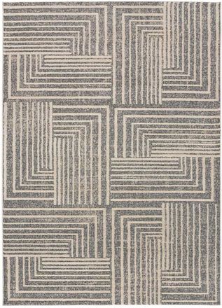 Atticgo Alfombra geom&eacute;trica gris 140x200 cm
