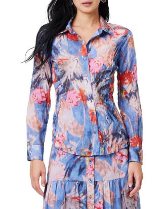 Nic+Zoe Nic+Zoe Petite Dreamscape Crinkle Shirt