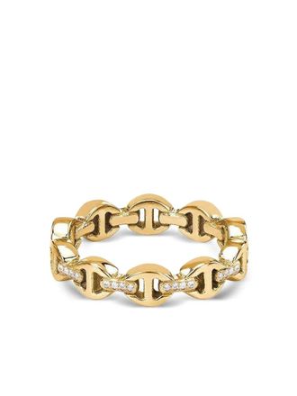 Hoorsenbuhs 18K yellow gold Bridge diamond ring - women - 18kt Yellow Gold/Diamond - 7