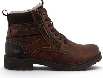 Mustang Jeans Mustang heren bruine nepleren winterveteraarsjes - M0081002