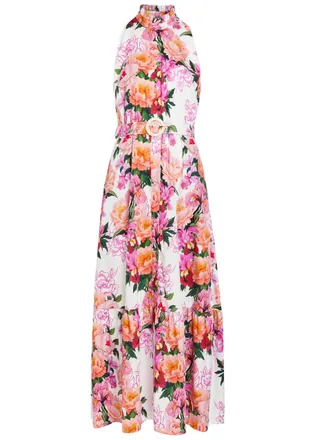 Borgo De Nor Borgo DE Nor Biba Floral-print Belted Cotton Maxi Dress - Multicoloured - 16 (UK16 / XL)
