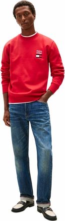 Tommy Hilfiger Heren Sweatshirt met Geborduurd Logo (Rood)