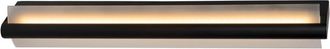 Lucide L&aacute;mpara de pared de vidrio con 1 led integrado, negro