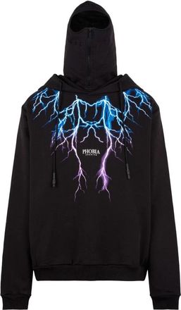 Phobia Archive Lightning Balaclava Hoodie - Heren - Hoodies - Zwart - XL - Katoen - Hoodies & sweatvesten