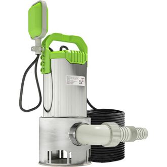 OUTSUNNY Bomba De Aguas Sucias Sumergible 1100w Con Capacidad De 18000 L/h Interruptor De Flotador Conector Universal Para Piscinas Estanques Ba&ntilde;eras - Outsunn