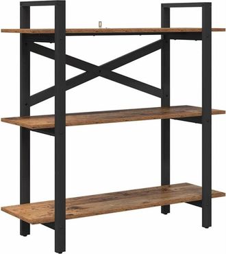 vidaXL Bookshelf Old Wood 100 x 33.5 x 102 cm Engineered Wood vidaXL