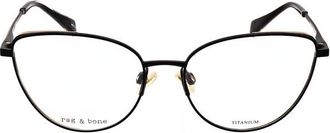 Rag & Bone Ladies Black Cat Eye Eyeglass Frames RNB3047