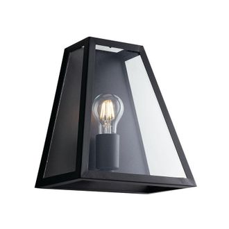 Fan Europe Applique lexington in metallo nero con diffusore in vetro