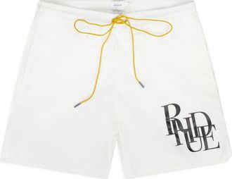 Rhude WHITE LOGO SWIM TRUNKS