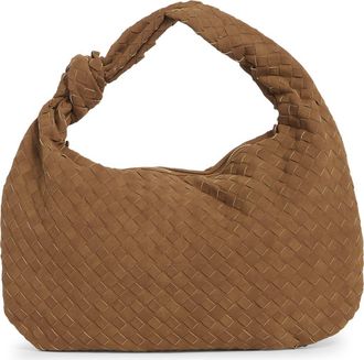 Urban Expression Woven Faux Suede Hobo Shoulder Bag in Tan at Nordstrom Rack