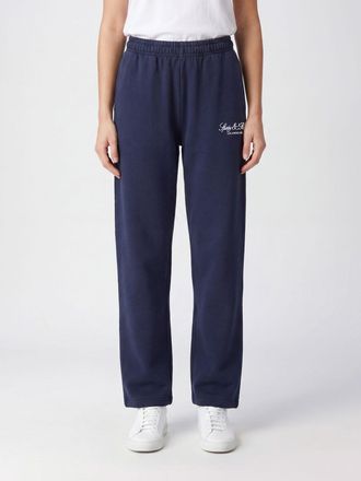 Sporty & Rich Pantaloni jogging a gamba dritta in jersey a vita alta