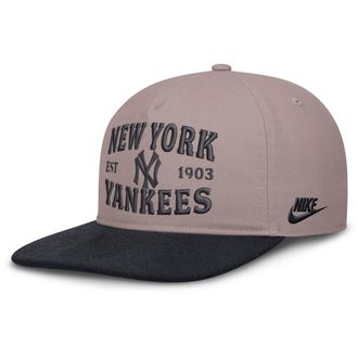Nike New York Yankees Cooperstown Pro Nike Mens MLB A-Frame Adjustable Hat in Brown | NB1B0ILJN27-HG2