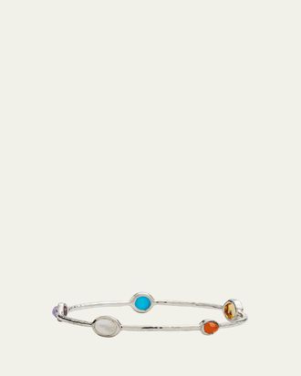 Ippolita 5-Stone Bangle Bracelet in Sterling Silver