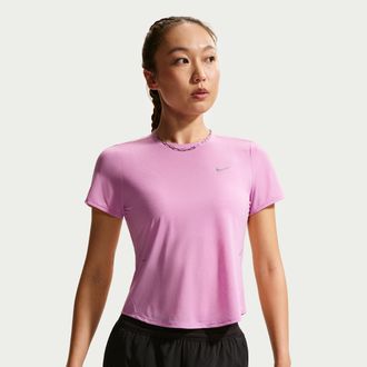 Nike Womens Swift Breathe Dri-FIT Short-Sleeve Running Top in Purple | IF1680-503