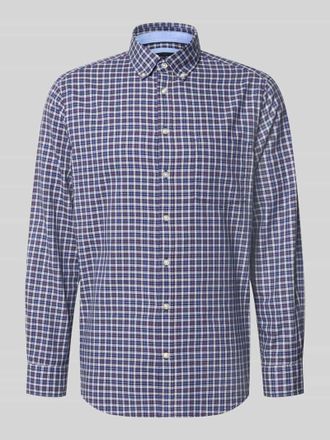 Christian Berg Regular Fit Freizeithemd mit Button-Down-Kragen in Marine, Gr&ouml;&szlig;e 3XL