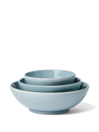 Brunello Cucinelli Kommenset met logo-reli&euml;f - Blauw
