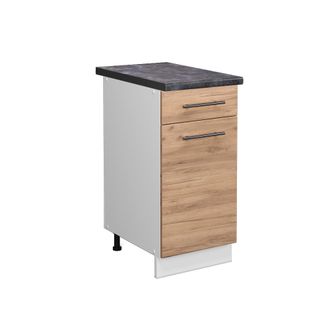 Vicco Mueble Bajo De Cocina Fame-line, Roble Dorado, 40 Cm, Et Antracita