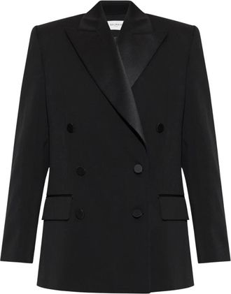 Balmain Wolblazer met dubbele split - Dames - Blazers - Zwart - S - Wol - Jassen