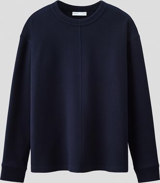 H&M Langarmshirt mit Waffelstruktur - Blue