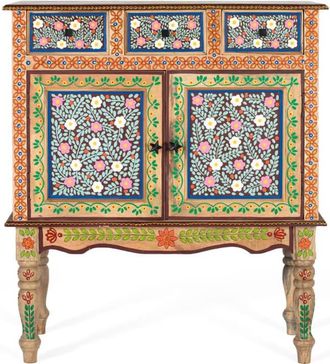 Giner&Colomer Recibidor fabricado en mango con puerta decorada artesanalmente