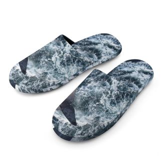 Generic Whales Tail On Sea Mens House Slippers Slip Indoor Slipper On Shoes Warm Outdoor