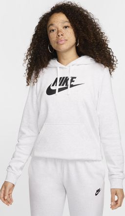 Nike Womens Nike Sportswear Club Fleece Logo Pullover Hoodie in Brown | DQ5775-051