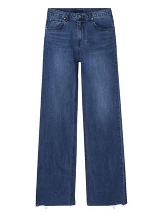 Frankie Shop Dalston frayed jeans - women - Cotton - M - Blue