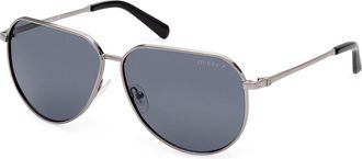 Guess GU00089 Polarized 08D Mens Sunglasses Gunmetal Size 62