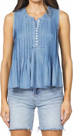 Dear John Denim Myron Tank Top In Carolina Blue