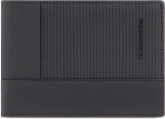 Piquadro Portemonnee met 7 Kaartsleuven en RFID-bescherming - Heren - Portefeuilles - Zwart - ONE Size - Leer - Accessoires