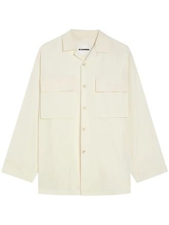 Jil Sander flap-pocket shirt - men - Cotton - 52 - White