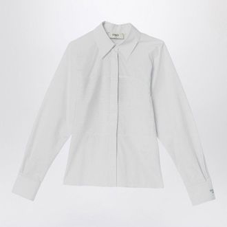 Fendi Womens White Striped Cotton Shirt - Size EU 38 (Womens)