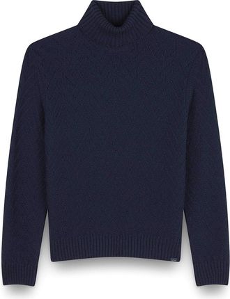 Paul & Shark Merino Wool turtleneck sweater, Man, Blue, Size: XXL