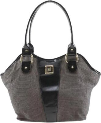 Fendi Pre-owned Handbags, female, Brown, Size: ONE SIZE Pre-owned Vintage Canvas Handbag