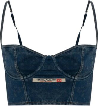 Diesel Underwear Diesel - Dames - Tops zonder mouwen - Blauw - 2XS - Tops