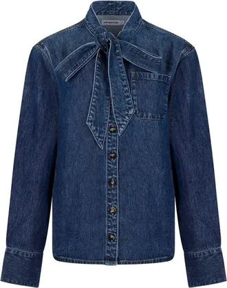 Self Portrait Tie Neck Shirt