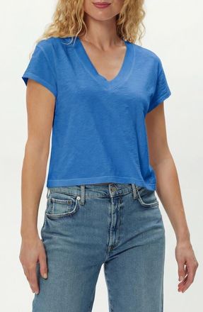 Michael Stars Harlan Cotton V-Neck T-Shirt in Blue Ribbon at Nordstrom