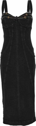 Versace Jeans Couture Jurken - Dames - Casual kleedjes - Zwart - S - Kleedjes