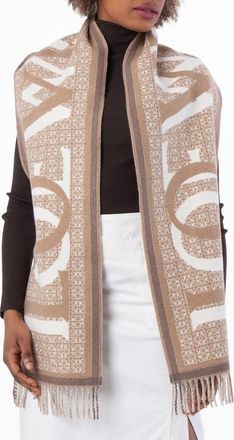 Loewe Double-Face Love Scarf In Wool And Cashmere