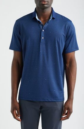 Greyson Ponderous Wolf Performance Golf Polo in Maltese Blue at Nordstrom, Size Xx-Large