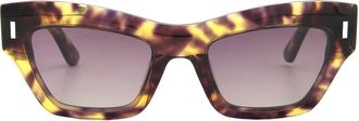 Calvin Klein Purple Cat Eye Ladies Sunglasses CK23503S 528 54