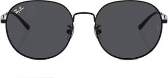 Ray-Ban Dark Grey Round Unisex Sunglasses RB3727D 002/87 57