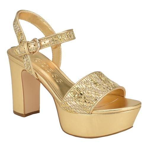 Guess gold glitter heels online