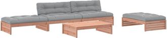 vidaXL Juego De Muebles Jard&iacute;n 5 Pzas Y Cojines Madera Abeto Douglas Vidaxl