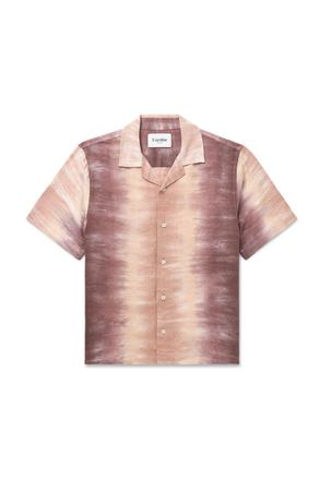 Corridor Cosmic Camp-Collar Tie-Dyed Linen and Cotton-Blend Shirt