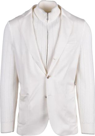 Eleventy Heren, Jassen, Beige, Maat: M Wol