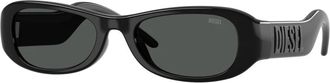 Diesel Dl 3020U Zonnebril - unisex - Zonnebrillen - Zwart - 52 MM - Nylon - Accessoires