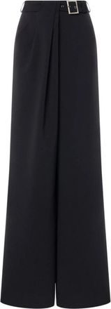 Alberta Ferretti Zwarte Wijde Pijp Broek Aw 23 - Dames - Wijde Broeken - Zwart - S - Broeken